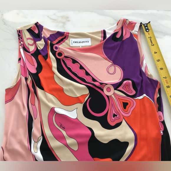 EMILIO PUCCI ORANGE MULTI BELTED DRESS MODEL 11RL95 SIZE IT 42 / US 8 NWOTS! - Picture 11 of 16